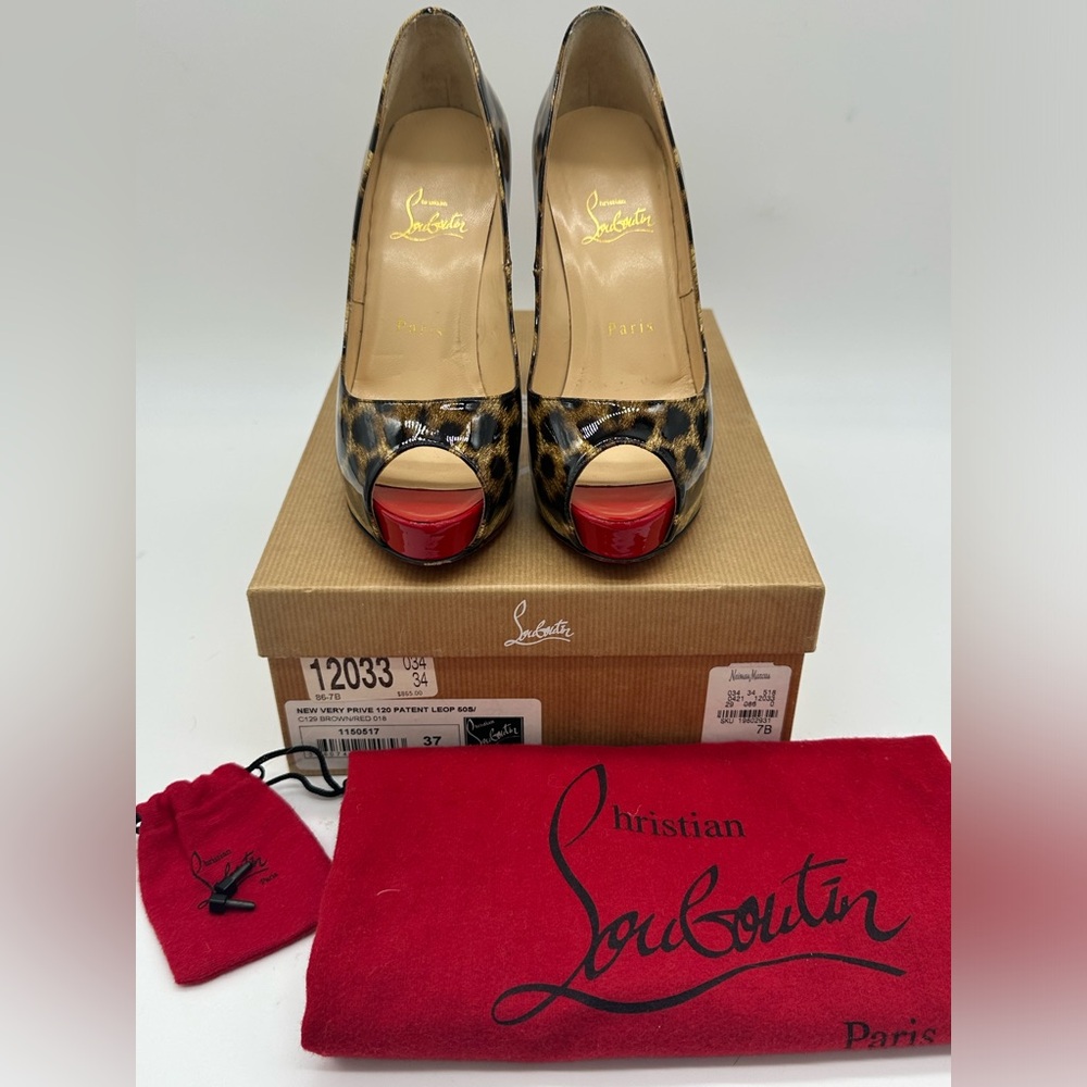 Very Prive 120 Patent Leopard C129 Brown/Red 018